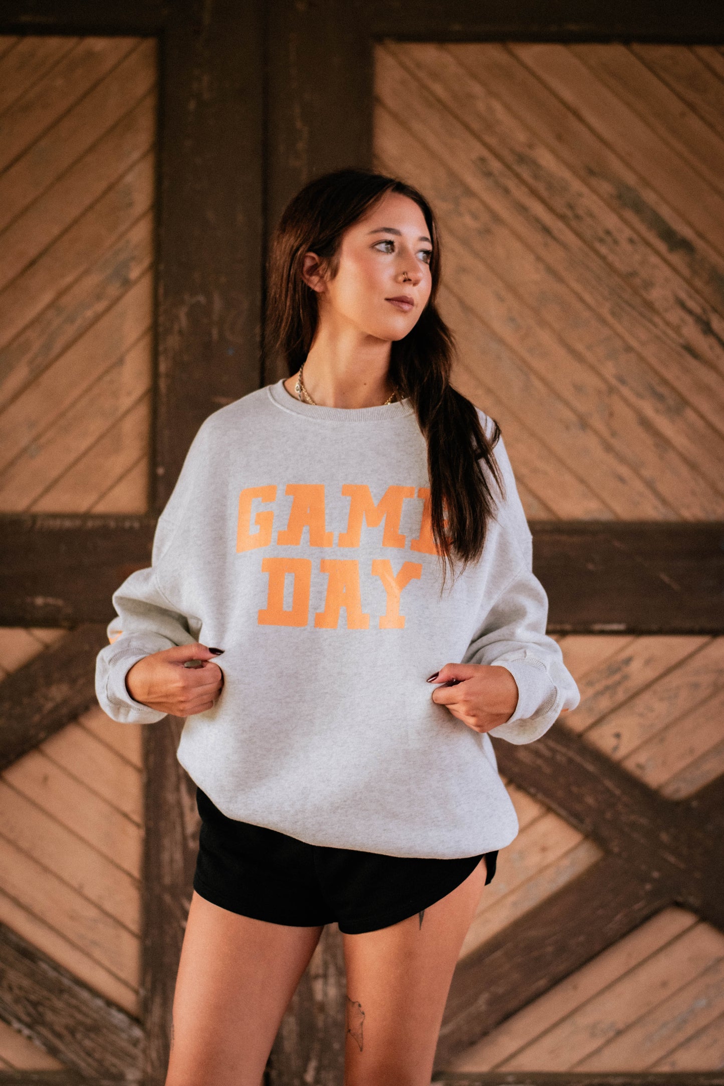 Grapefruit Orange Game Day Graphic Sweatshirt