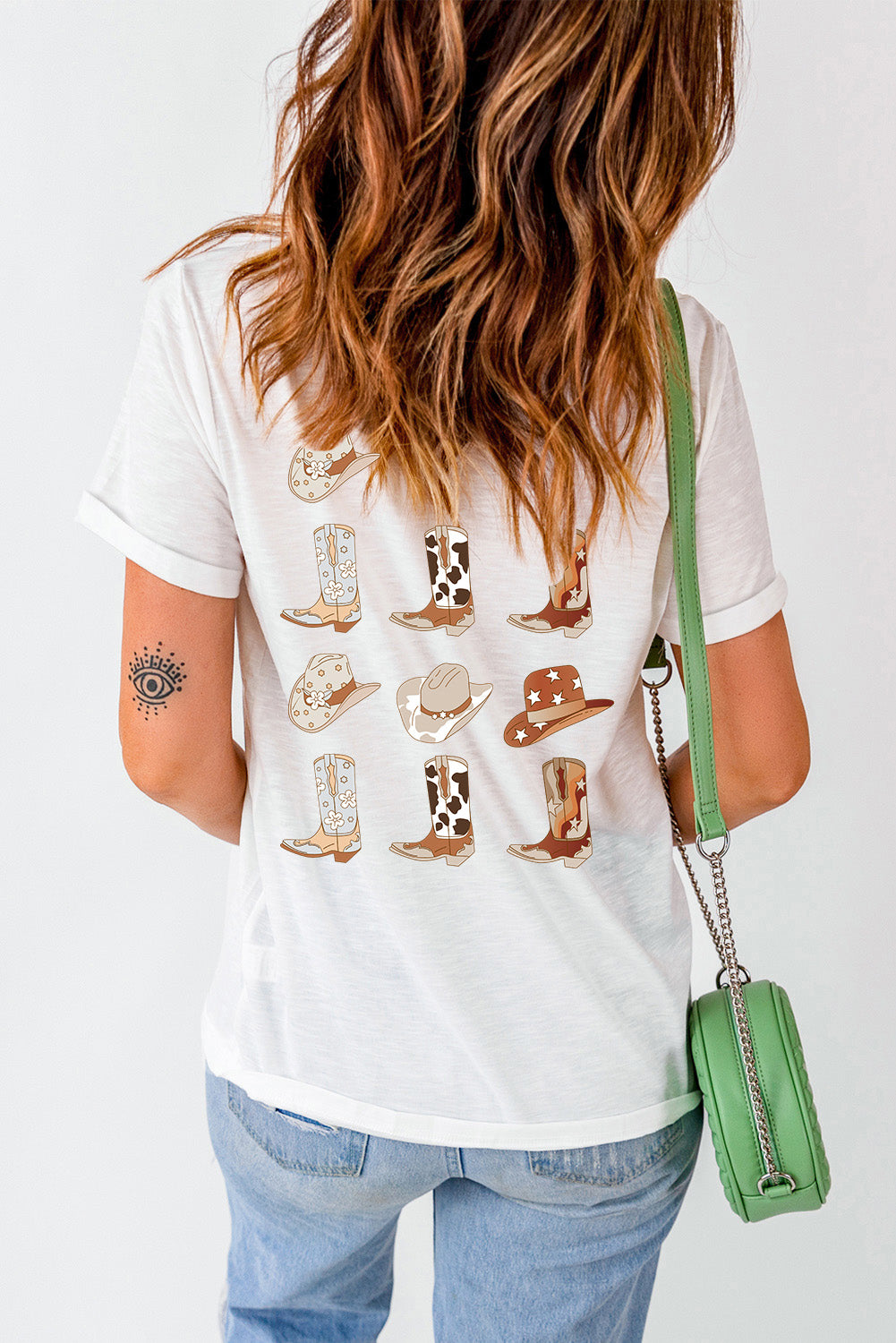 White Double-Side Lets Go Girls Graphic Tee